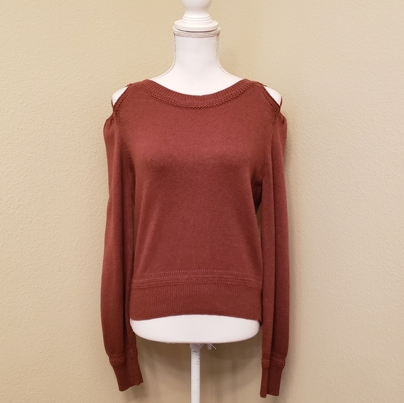 Anthropologie Tops - CHELSEA & VIOLET Cold Shoulder Sweater